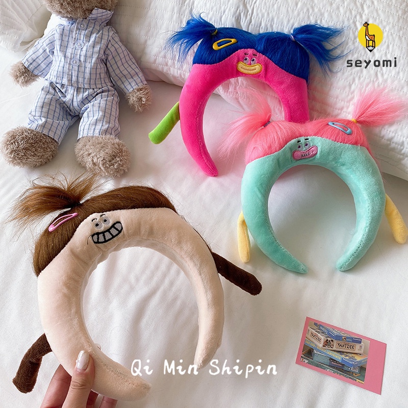 Băng Đô Cài Tóc Hình Biểu Tượng Cảm Xúc Xúc Xích Xốp Vui Nhộn Cho Nữ