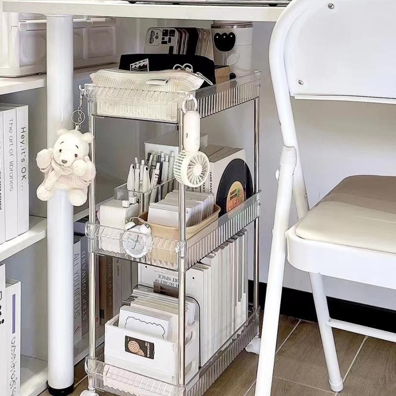 Kệ Spa đa năng VIP 3 Tầng Trong Suốt Cao Cấp 1986 Có Bánh Xe