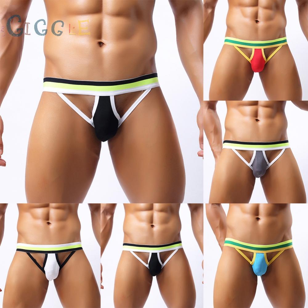Men Underwear Bikini Breathable Brief Classic Comfortable G-String Low-waisted