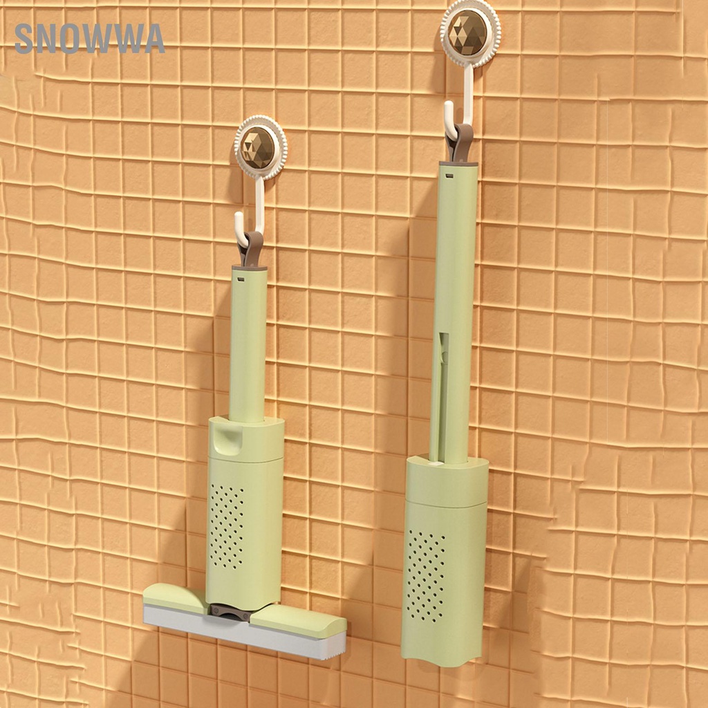 Snowwa Cây Lau Nhà Mini Di Động Màu Xanh Lá Thấm Hút Mạnh Rửa Tay Miễn Phí Khô Ướt Sử Dụng Tự Bóp Cho Bếp Phòng Tắm Xe Ô Tô