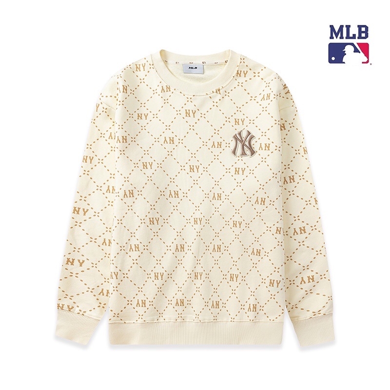 Áo Thun Tay Dài In Chữ mlb Kiểu Dáng Thể Thao plus size s-Xl
