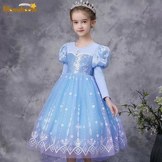 Momo Đầm Công Chúa elsa halloween Cho Bé Gái