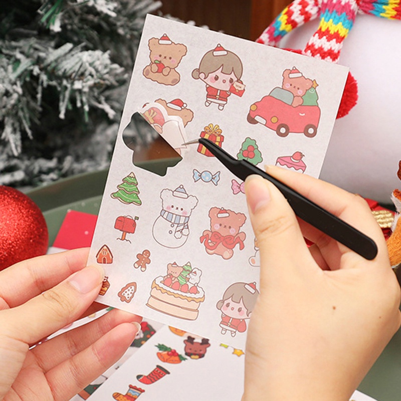 Set 4 Tấm sticker Dán Trang Trí Giáng Sinh Hình Bông Tuyết