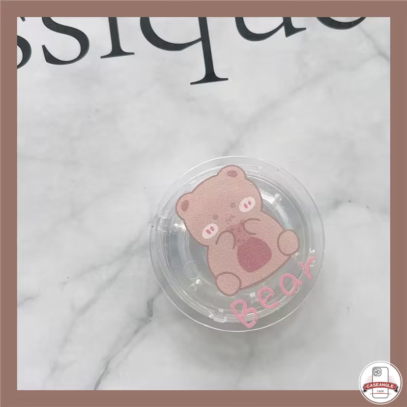 Giá Đỡ Điện Thoại Họa Tiết Hoa / Gấu / Thỏ graffiti Mặt Cười Dễ Thương Có Thể Gập Lại