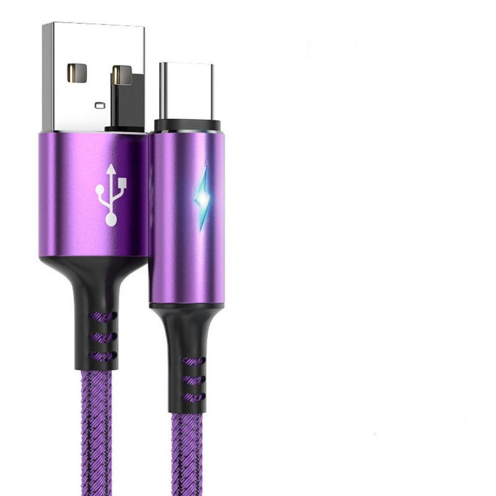 Dây Cáp usb Loại c 5a Có Đèn led 1.2 / 2m 2 Trong 1 Cho / huawei / poco