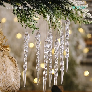 Hunyde set 12 phụ kiện pha lê treo trang trí cây thông noel