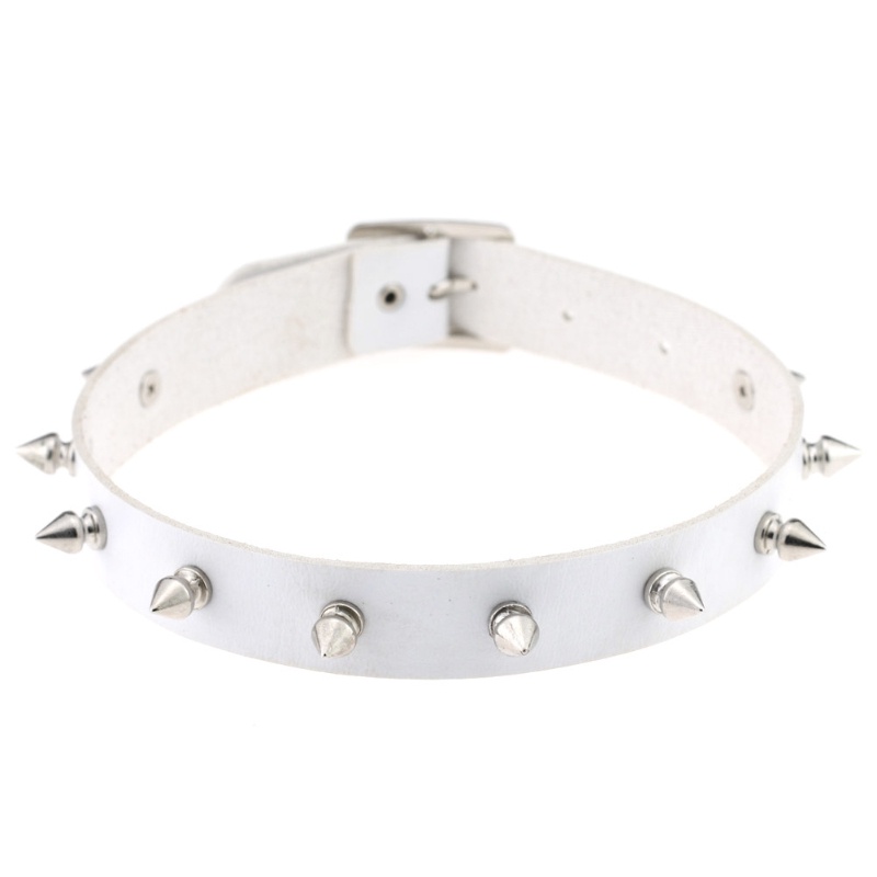Vòng Cổ choker Da pu Đính Đinh Tán Phong Cách harajuku Cá Tính Dành Cho Nữ