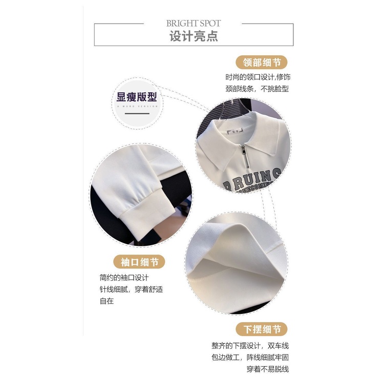 Áo Thun polo Tay Dài Dáng Rộng Phong Cách Mỹ Thời Trang Xuân Thu Hàng Mới 2023 Dành Cho Bạn Nữ