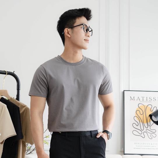 Áo thun nam Atrastino Basic 5 màu, vải Cotton cao cấp, co giãn