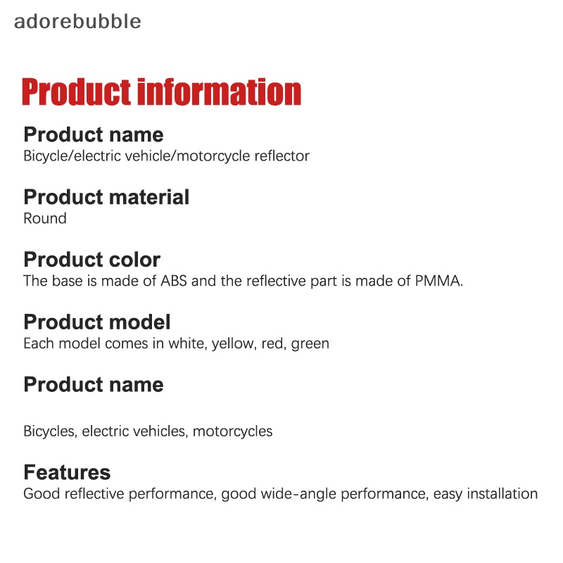 Thiết Bị Phản Quang Phanh Bùn Phía Sau Cho Xe Đạp / Xe Máy Điện afd