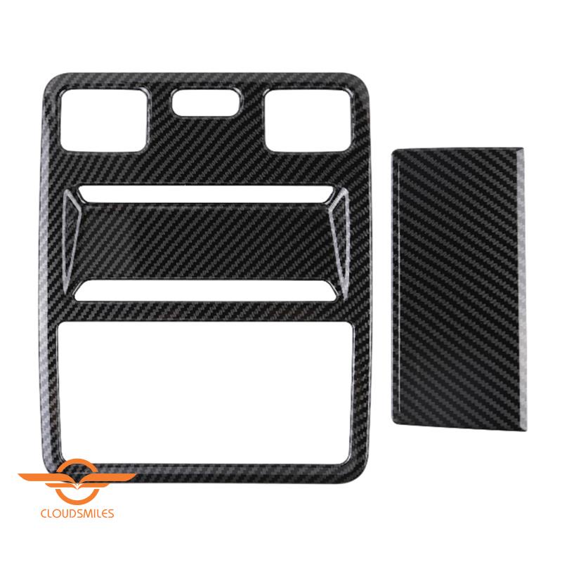 Bộ 2 Miếng Dán Viền Đèn Đọc Sách Bằng abs Họa Tiết Sợi carbon Cho ford ranger 2023 +