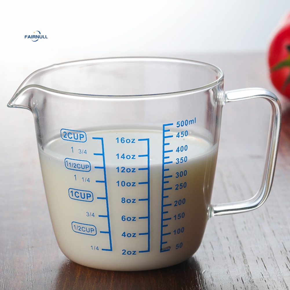 FAIRNULL Cốc Thủy Tinh Đong 250Ml/500Ml Tiện Dụng Cho Lò Vi Sóng