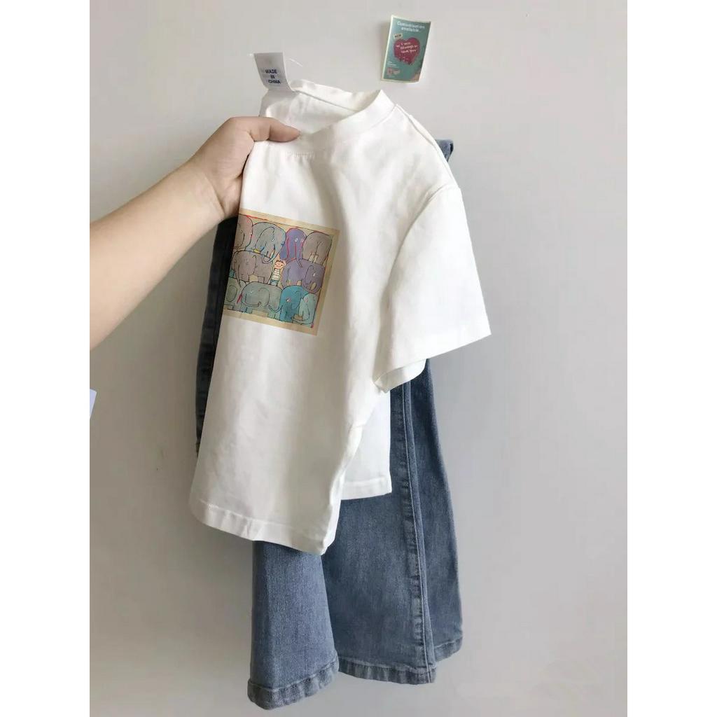 Áo Thun Baby Tee Croptop Tay Ngắn Dáng Ôm Vải Cotton In Họa Tiết Thời Trang Mùa Hè Cho Nữ MA116