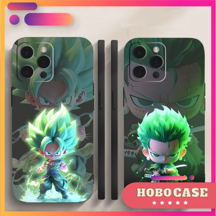 Ốp lưng Iphone 11, 11 Pro, 11 Pro Max cạnh viền vuông, có bảo vệ camera in hình ONE PIECE, GOKU