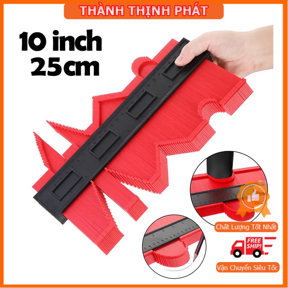 Thước sao chép hình dạng đa năng Thước đo góc lấy dấu Thước chép biên 25cm THÀNH THỊNH PHÁT
