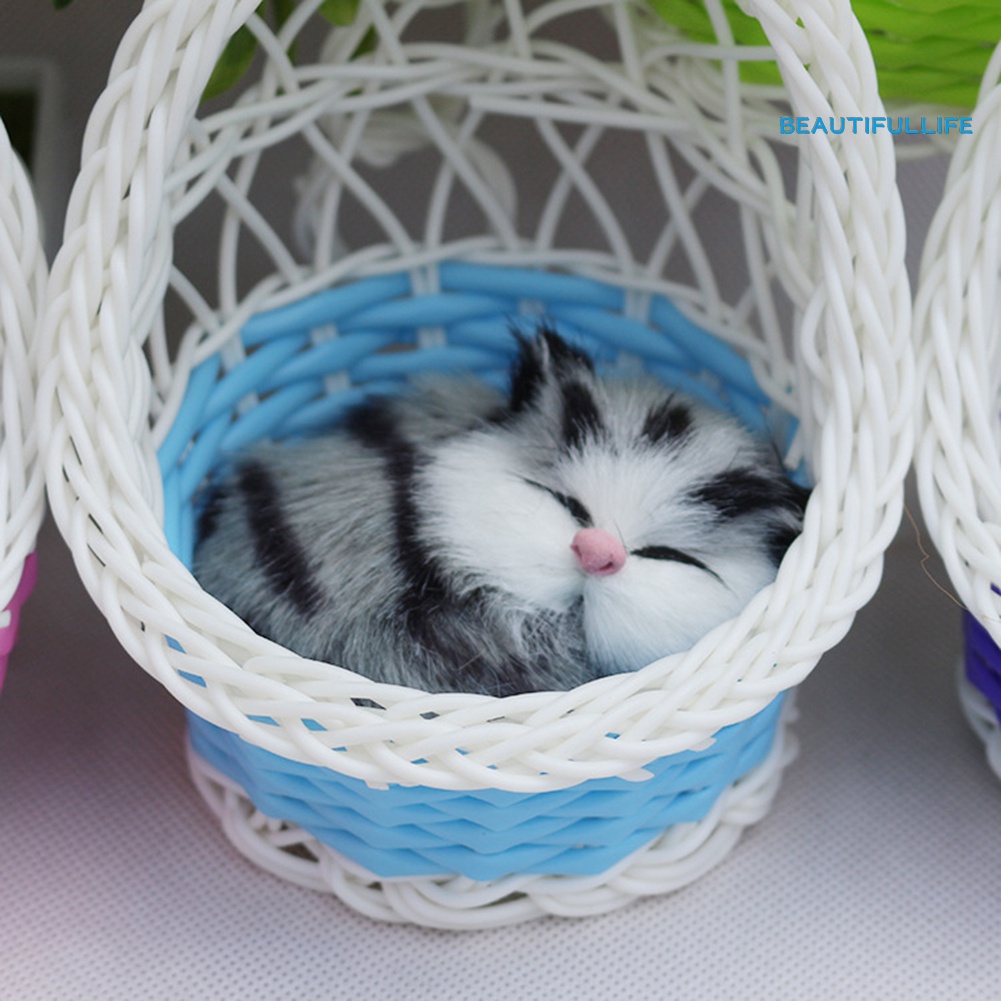 Thú Nhồi Bông Hình Mèo Dễ Thương Có Âm Thanh Trang Trí Nhà Cửa