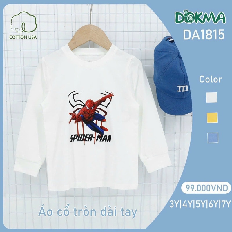 Áo cổ tròn dài tay bé trai Dokma  DA1118 - DA1815 PL