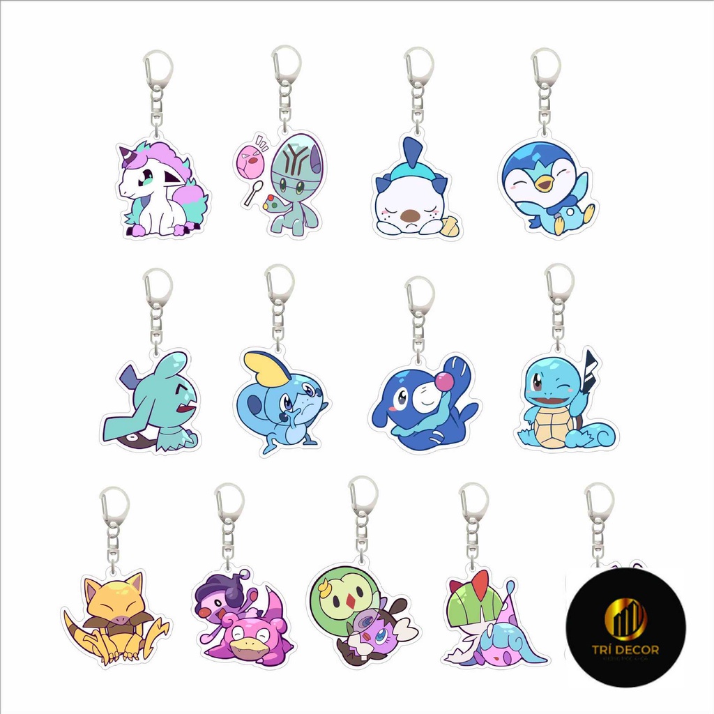 Pokémon Pokémon Acrylic Móc khóa Mặt dây chuyền ngoại vi Huy hiệu Trâm cài