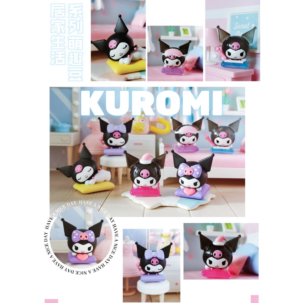 Sanrio Mô Hình Đồ Chơi mini kuromi 12 Kiểu Dáng Đáng Yêu