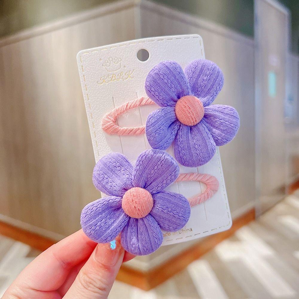 Jestine Kẹp Tóc bb Hình Hoa Màu Sắc Ngọt Ngào Phụ Kiện Trang Trí Tóc Hàng Ngày