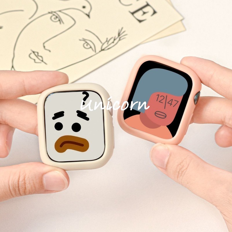 Ốp Bảo Vệ Bằng Silicon Mềm Màu Kẹo Cho apple watch 9 8 7 6 se 5 4 8 ultra 2 45mm 42mm 38mm 44mm 40mm 41mm