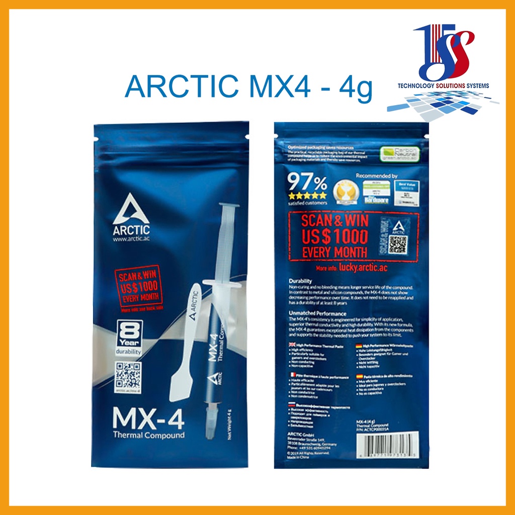 Keo tản nhiệt ARCTIC MX4 (4g) - hàng chính hãng