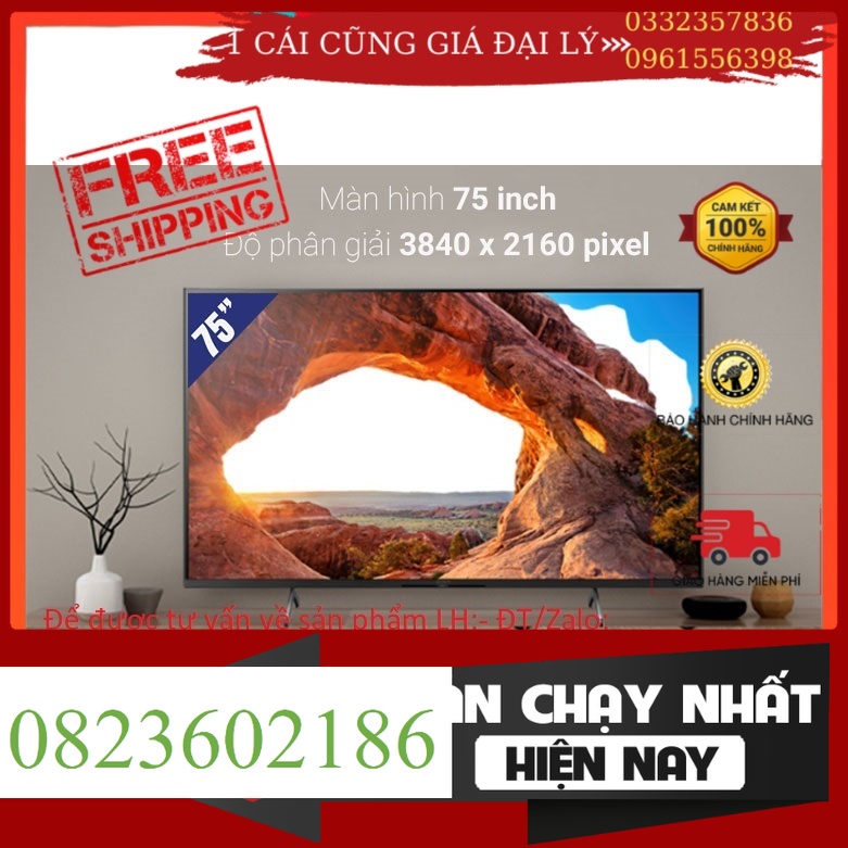 Smart Tivi Sony 75 Inch 4K KD-75X80J &lt; Chính hãng BH:24 tháng tại nhà toàn quốc &gt;