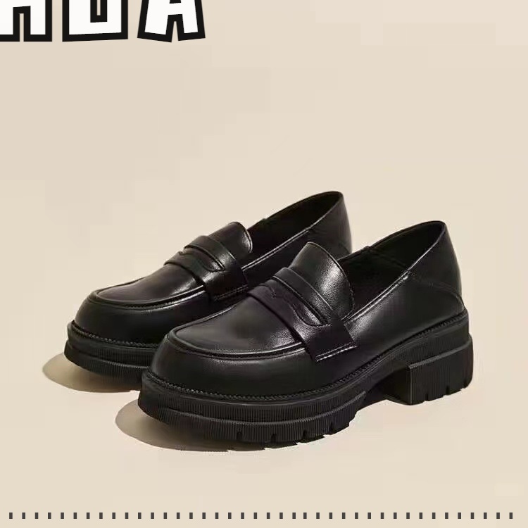 Giày Lười Da Phong Cách retro Anh Quốc