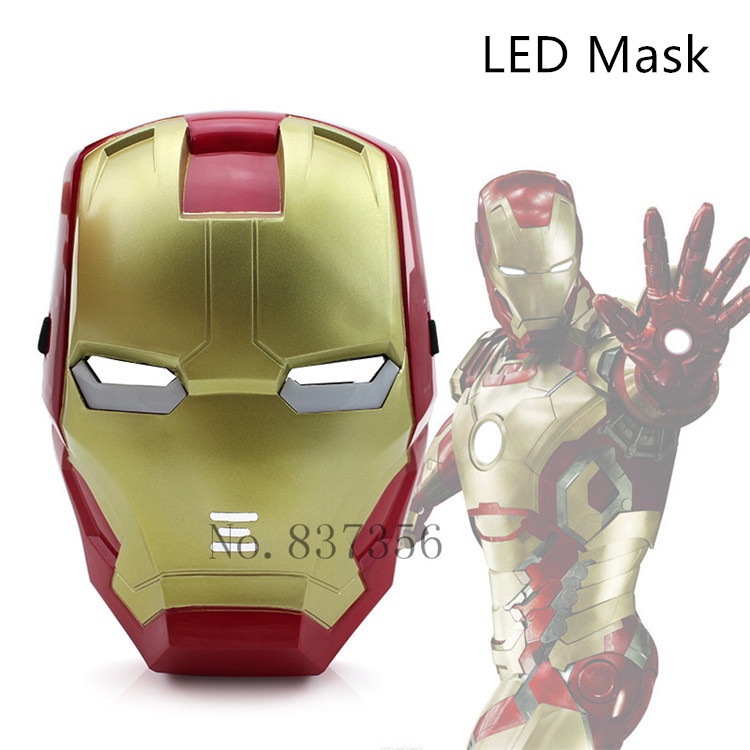 Mặt Nạ Hóa Trang Iron Man Có Đèn led 70x70cm Cho Bé Trai