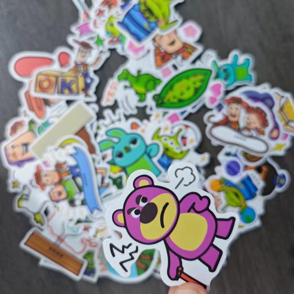 50 Miếng Dán Hoạt Hình toy story Chống Nước Trang Trí Mũ Bảo Hiểm Xe Đạp