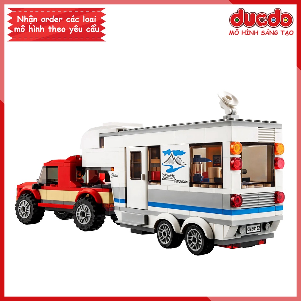 20871 Lắp ghép City Xe Cắm Trại Caravan - Đồ chơi Xếp hình Mô hình 60182
