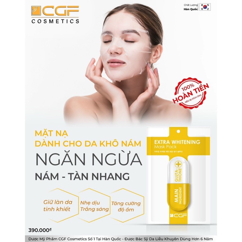 Mặt Nạ Căng Bóng Trắng Da CGF Hàn Quốc