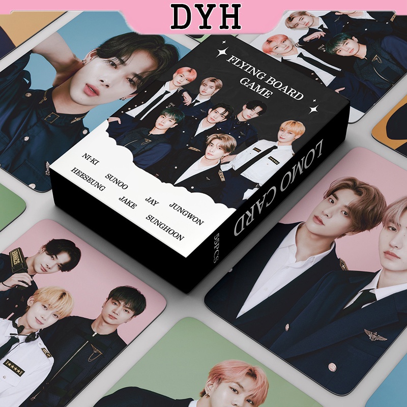 ENHYPEN LOMO Card Set 55 Tấm Thẻ Ảnh flying board game Hình Nhóm Nhạc