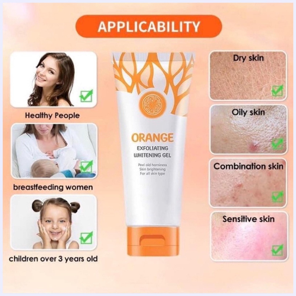 Gel Cam Tẩy Tế Bào Chết Dưỡng Ẩm Làm Trắng Da
