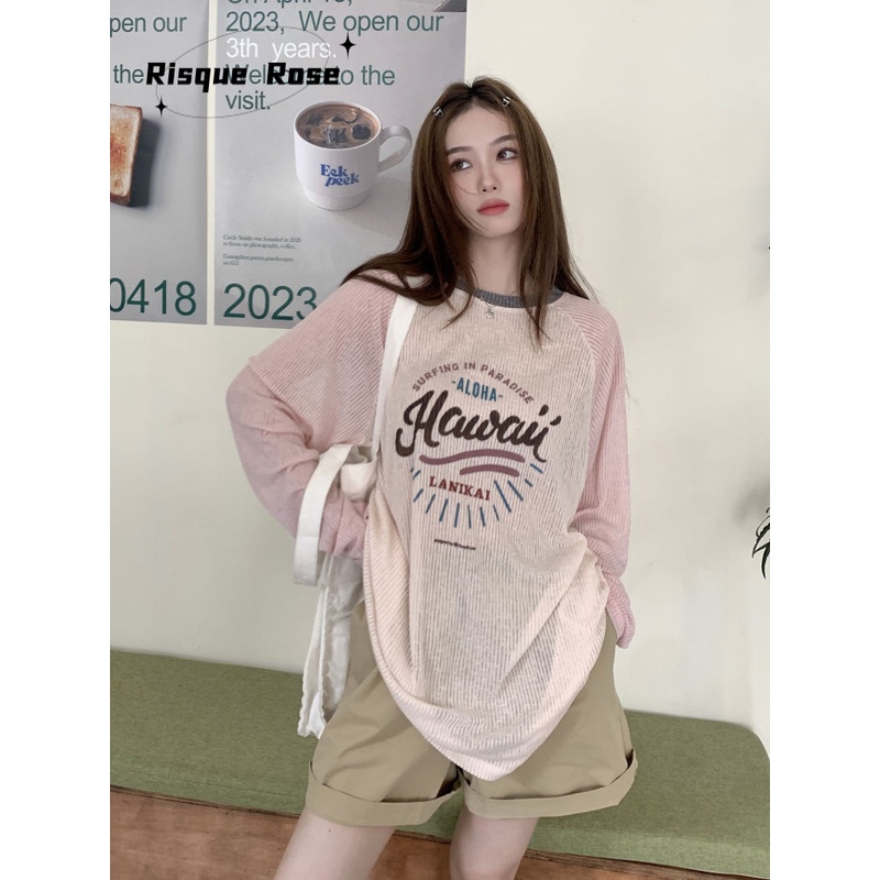 Risque Rose Áo Len áo khoác cardigan thời trang Trendy Hàn Phong Thời trang WMY23004E3 41Z231008
