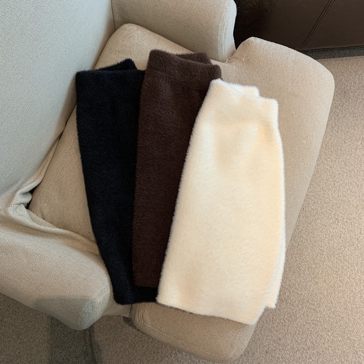 Chân Váy Ngắn Lưng Cao Phối Lông Thời Trang Mùa Đông 2023 Cho Nữ