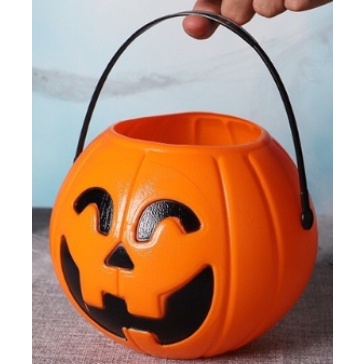 Giỏ bí ngô xin kẹo halloween không đèn nhạc - Đèn lồng bí ngô