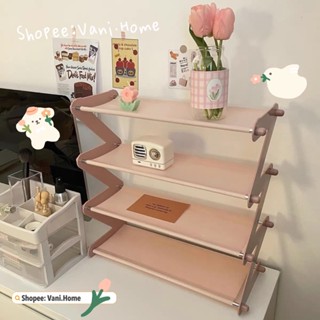 Kệ để giày dép thông minh màu pastel 4 tầng chữ Z - Kệ đựng đồ đa năng, decor phòng, để sách báo, túi xách Vani.Home