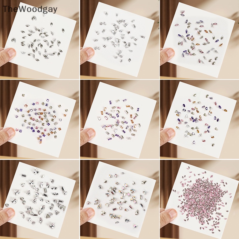 Bộ 50 Hạt Đá Pha Lê mini Nhiều Màu Sắc Dùng Trang Trí Móng Tay diy