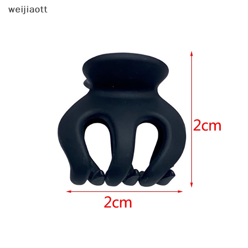 Weijiaott Set 6 Kẹp Tóc mini Bằng acrylic Màu Đen Phong Cách Công Chúa Cho Nữ vn