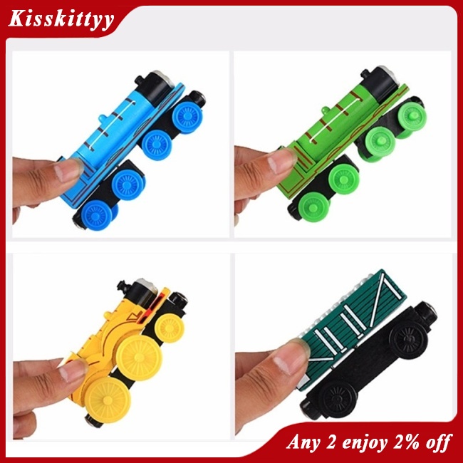 Kisskitty Bộ Đồ Chơi Đường Ray Xe Lửa thomas and friends Bằng Hợp Kim Gỗ Có Nam Châm Dễ Thương