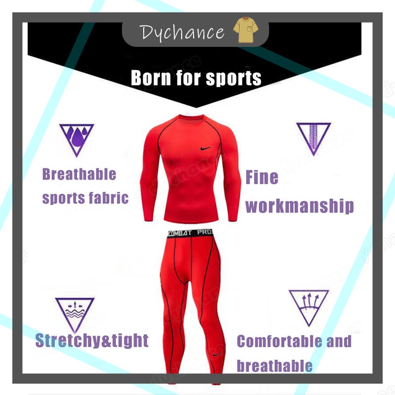 Set Đồ Thể Thao 2 Món Gồm Áo + Quần Dài + Áo Thun Ôm Dáng Phong Cách Thể Thao Thời Trang Cho Nam