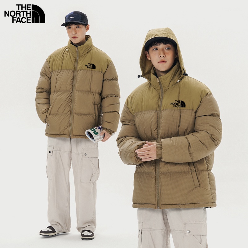 The north face Áo Khoác Phao Có Mũ Trùm Chống Thấm Nước 100% size Lớn Dành Cho Cặp Đôi