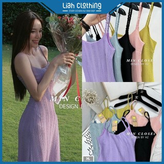 [Có sẵn Trắng M] Váy body hai dây gân nổi (váy hai lớp xịn xò) D1045220