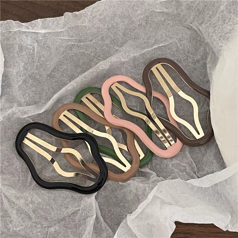 Bb Kẹp Tóc Mái Bên Phong Cách Hàn Quốc Mới Hình Đám Mây Không Đều Dầu Gãy Tóc Mái