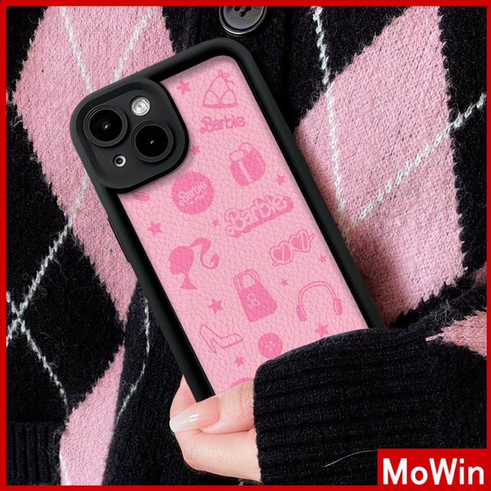 Ốp lưng iPhone 15 Pro Max Case Kết Cấu Da Ốp Đen Chống Sốc TPU Mềm Màu Hồng Mặt Hàng Thời Trang Hợp Thời Trang Tương thích với iPhone14 Pro max 13 Pro max 12 Pro Max 11 XR XS 7Plus 8Plus