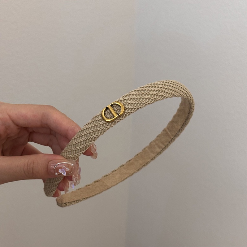 Băng Đô Cài Tóc Vải Lanh Màu Trắng Đen Thời Trang Đơn Giản