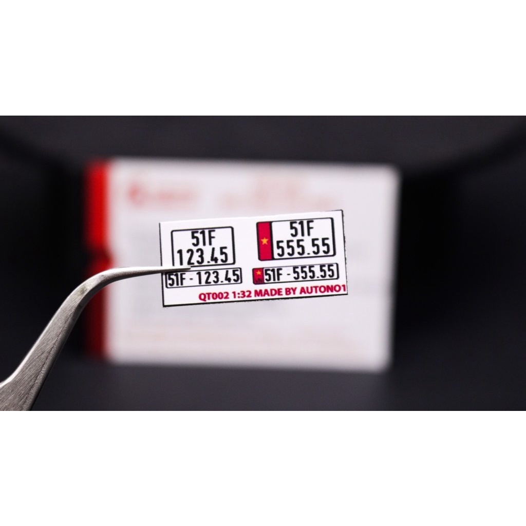 MÔ HÌNH BIỂN SỐ XE CHO MÔ HÌNH Ô TÔ 1:32 - 1:24 - 1:18 - HN - HCM