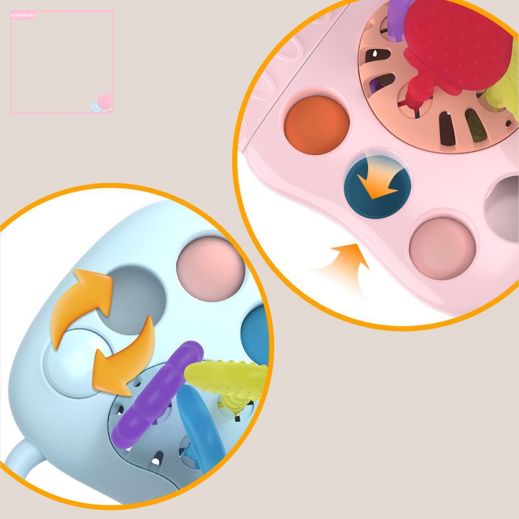 Đồ Chơi Con Lăn Hình Trái Cây Hoạt Hình Màu Sáng Giúp Giảm Căng Thẳng Răng Miệng Tay Và Mắt Trẻ Em