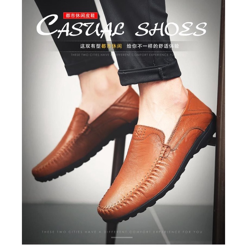 Giày Da Thời Trang Công Sở Lịch Lãm Nam Tính